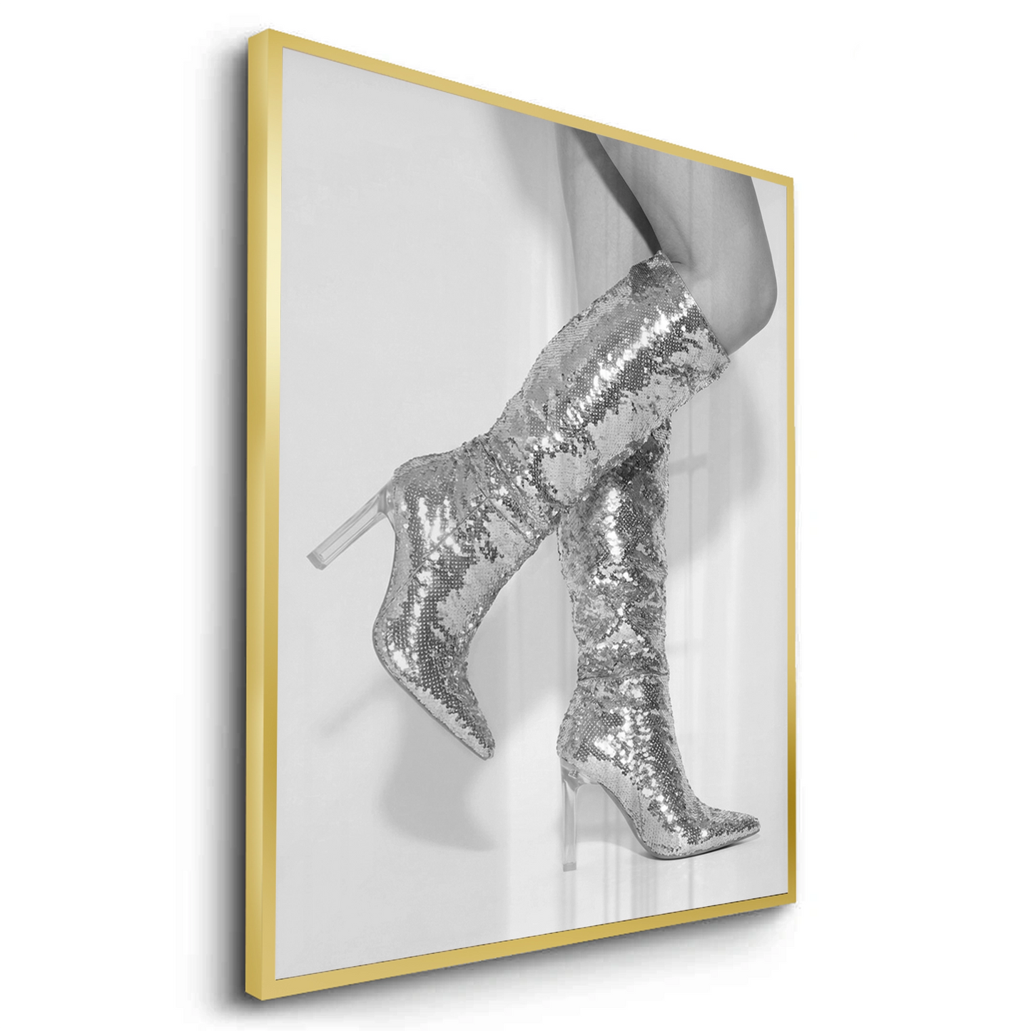 2Silver Sequin Boots - Fine Art