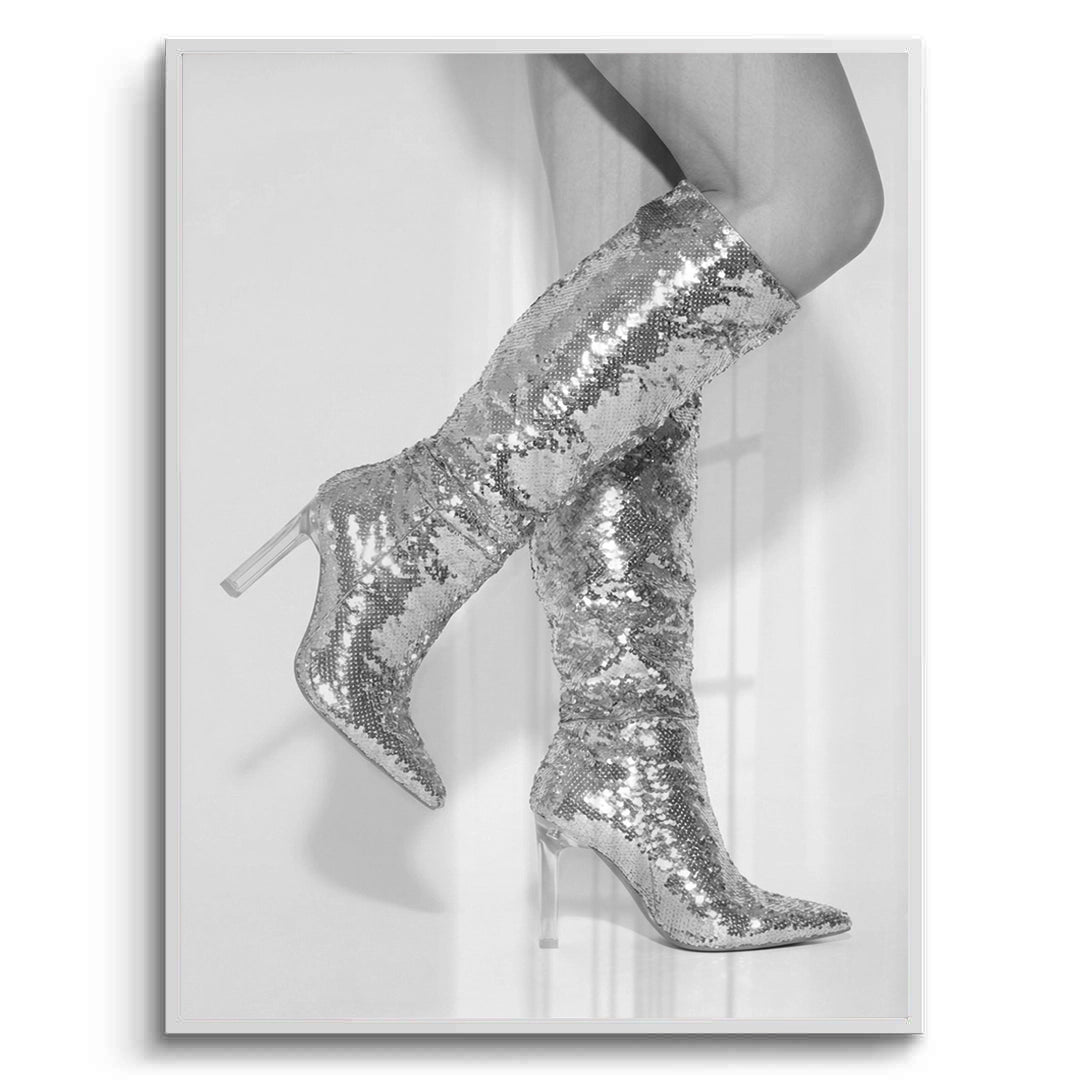 2Silver Sequin Boots - Fine Art