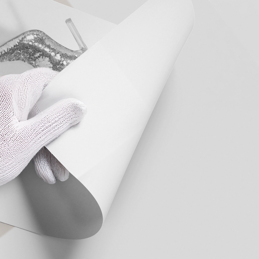 Silver Sequin Boots - Poster