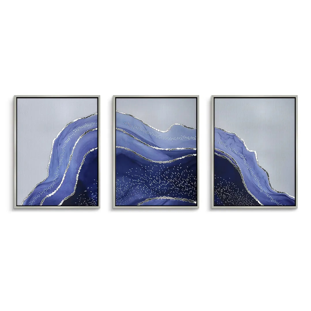 Sapphire Coast Set of 3 - Canvas - Jasmineart.ae