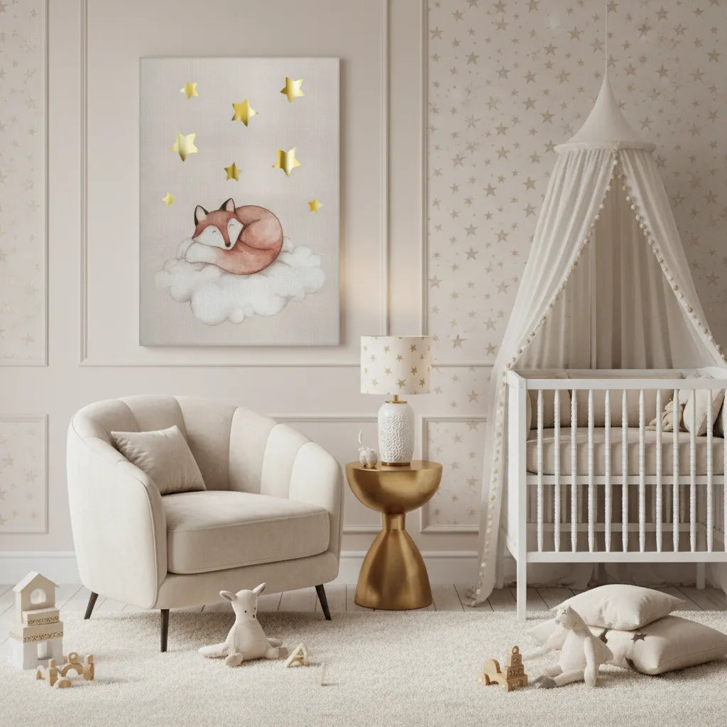 2Sleeping Fox - Canvas