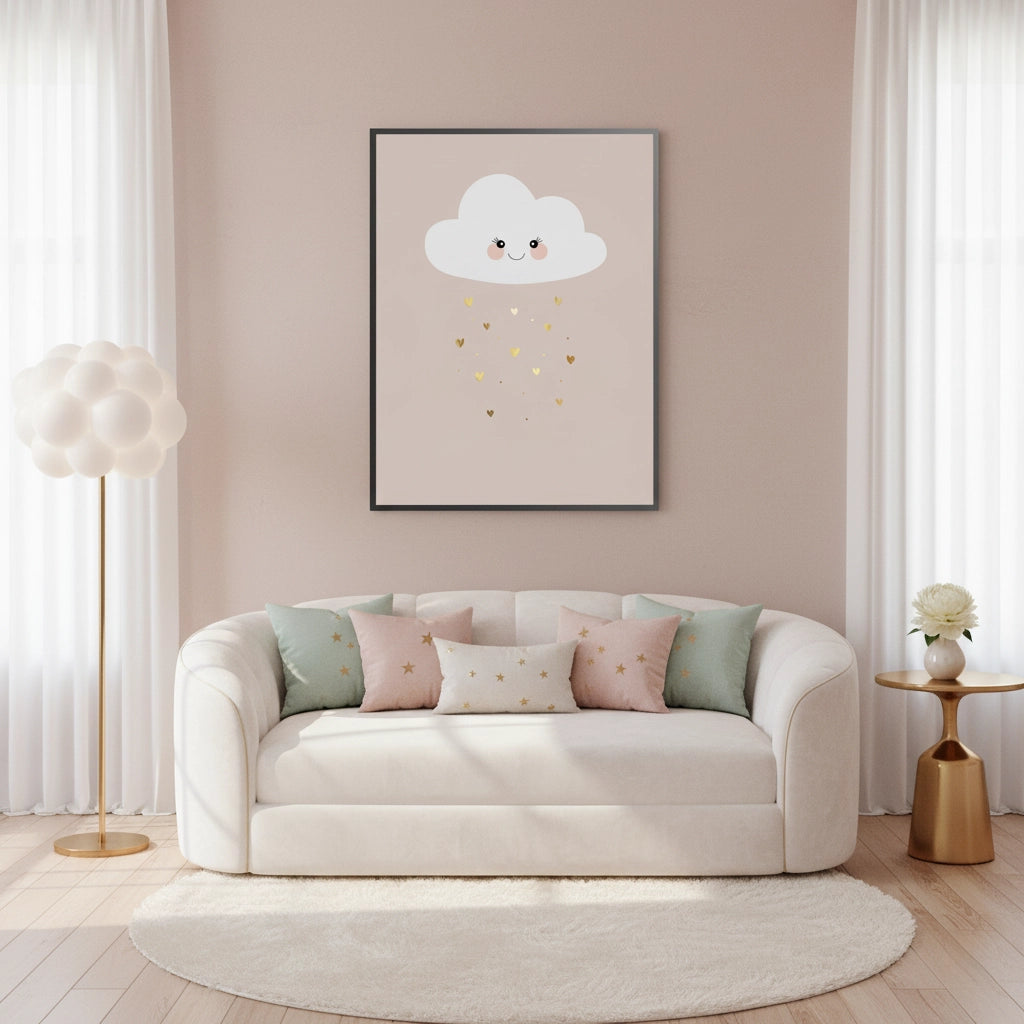 Smiling Cloud Gold Rain - Fine Art - Jasmineart.ae