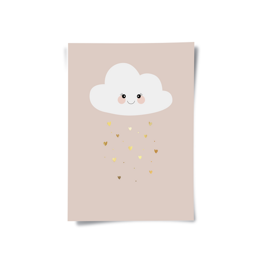 Smiling Cloud Gold Rain - Poster