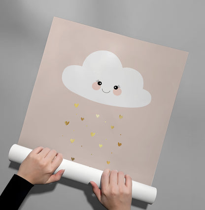 Smiling Cloud Gold Rain - Poster