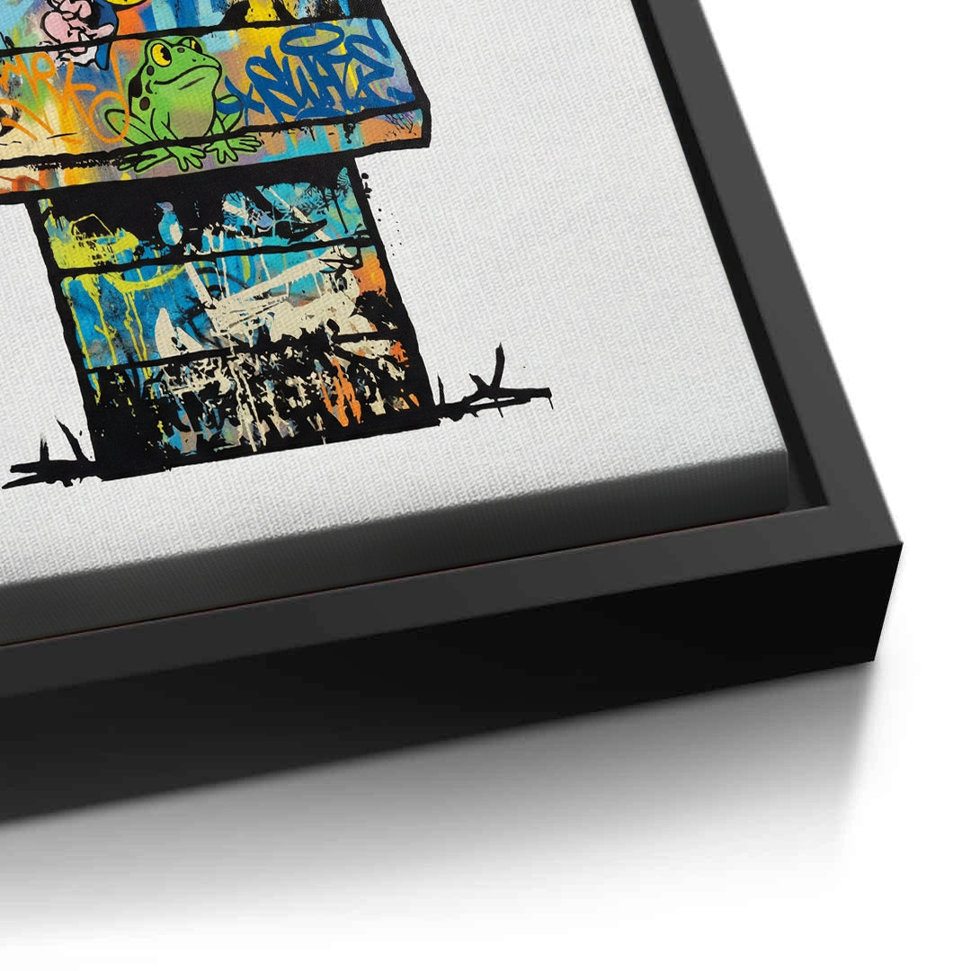 2Snoopy on Doghouse - Canvas