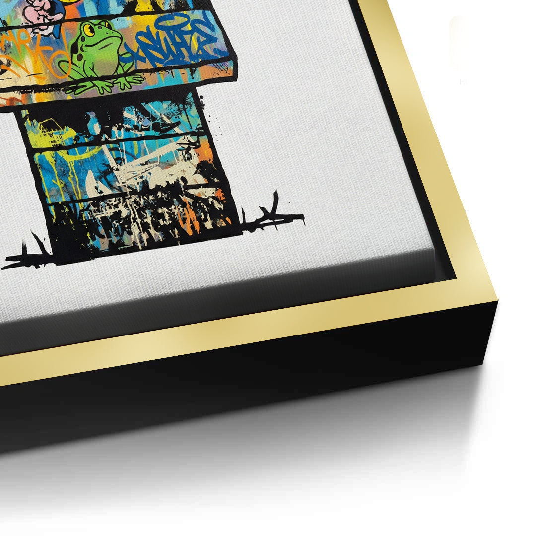 2Snoopy on Doghouse - Canvas