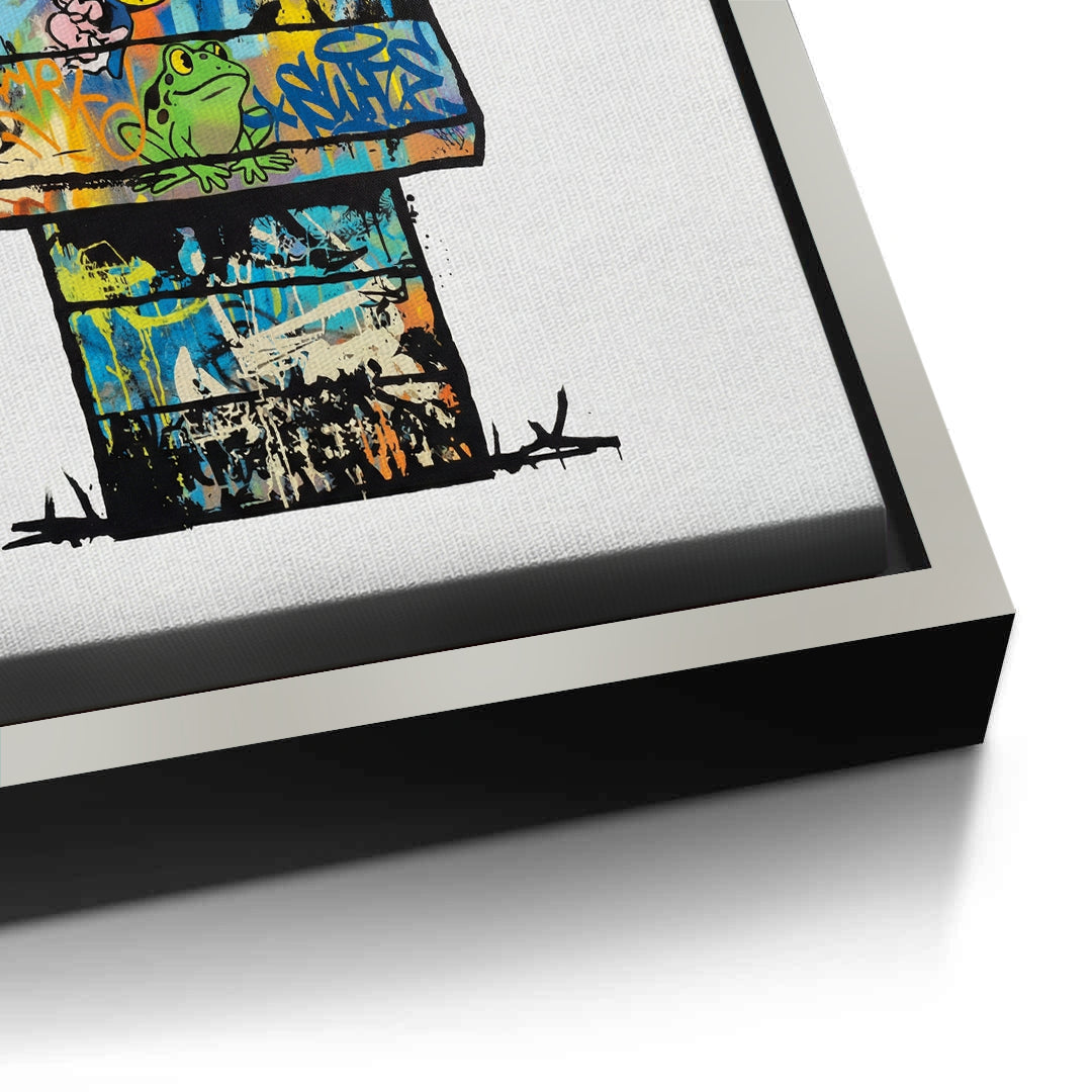 2Snoopy on Doghouse - Canvas