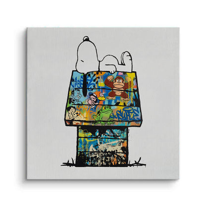 Snoopy on Doghouse - Canvas