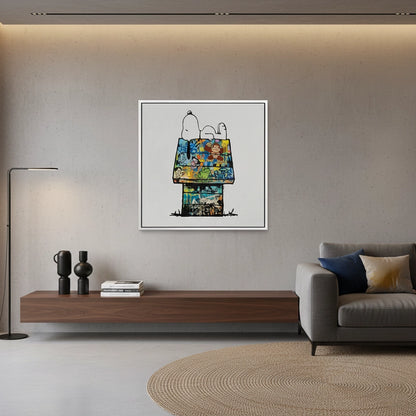 Snoopy on Doghouse - Canvas
