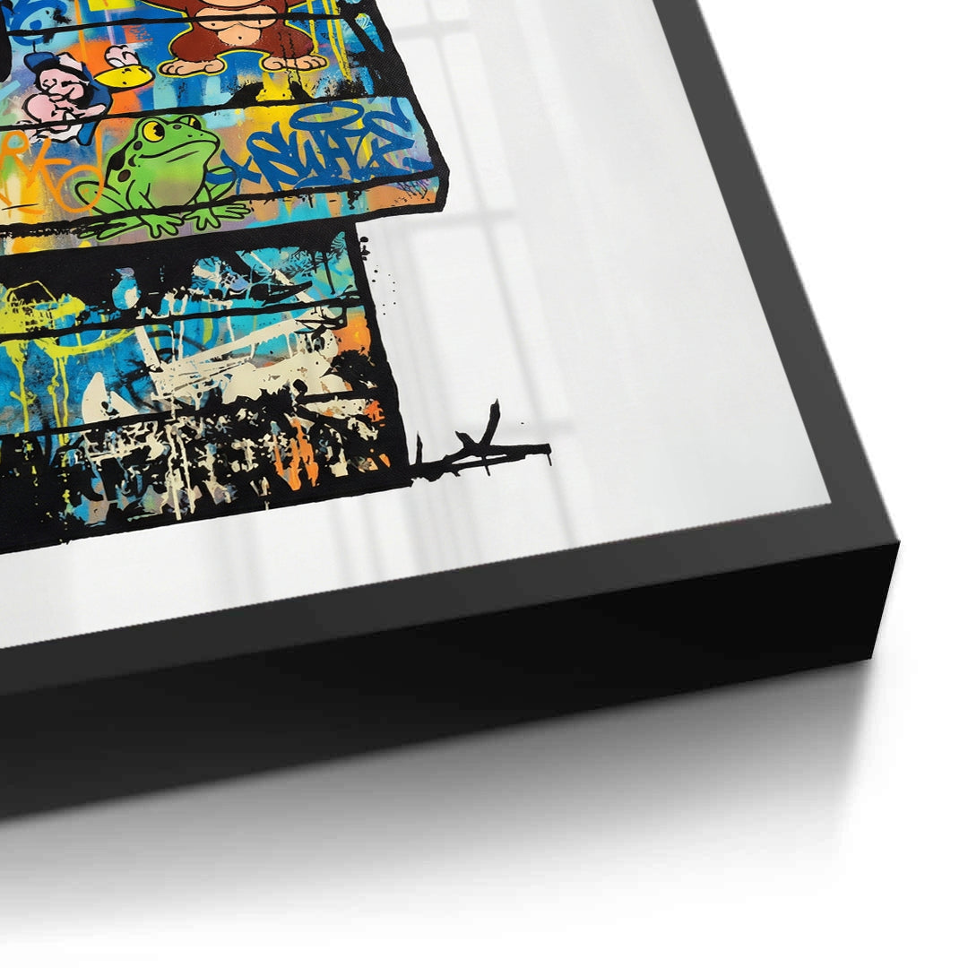 2Snoopy on Doghouse - Fine Art