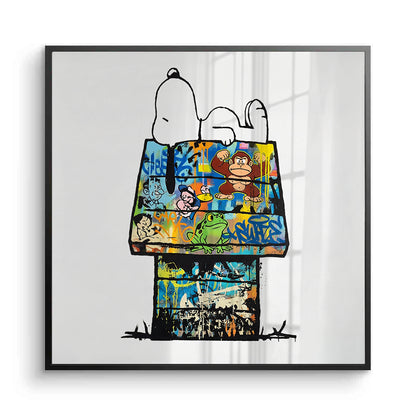 Snoopy on Doghouse - Fine Art