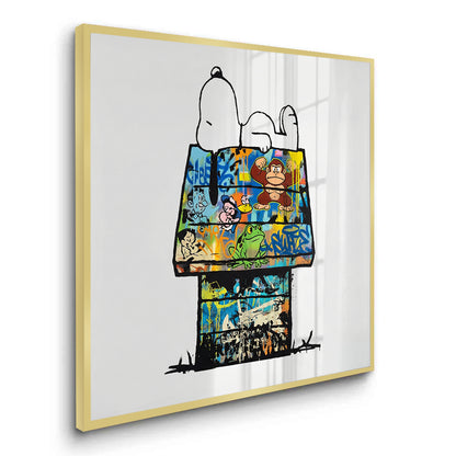 Snoopy on Doghouse - Fine Art