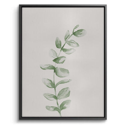 Soft Green Watercolor Leaf - Canvas