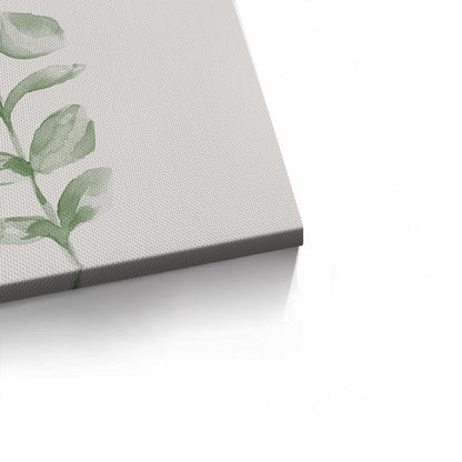 Soft Green Watercolor Leaf - Canvas