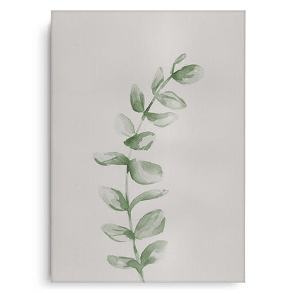 Soft Green Watercolor Leaf - Canvas