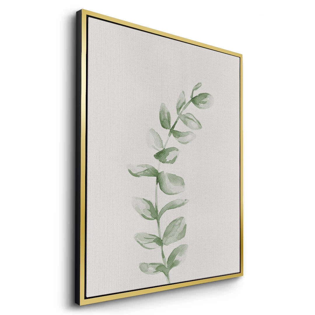 2Soft Green Watercolor Leaf - Canvas