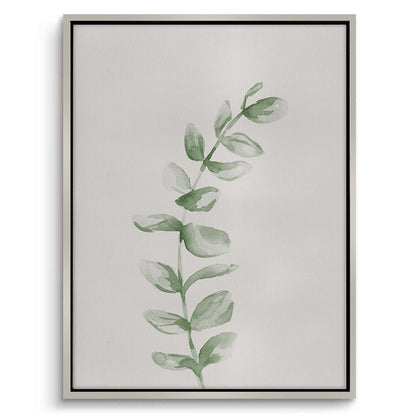 Soft Green Watercolor Leaf - Canvas