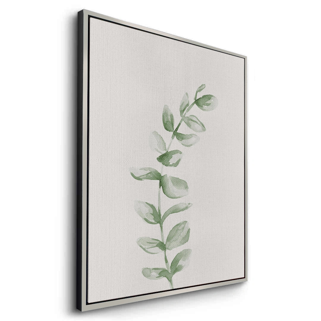 2Soft Green Watercolor Leaf - Canvas