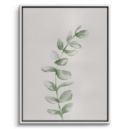 Soft Green Watercolor Leaf - Canvas