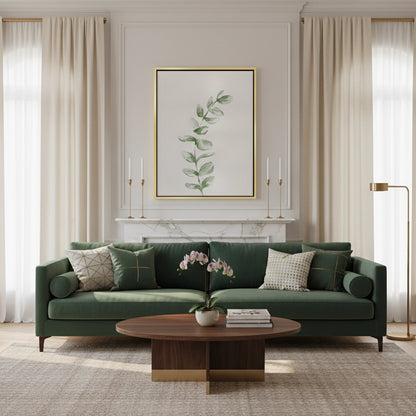 Soft Green Watercolor Leaf - Canvas