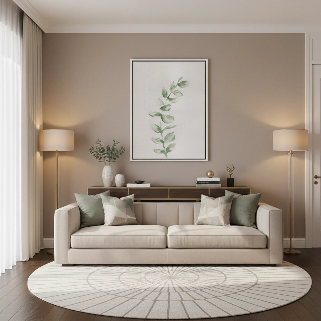 2Soft Green Watercolor Leaf - Canvas