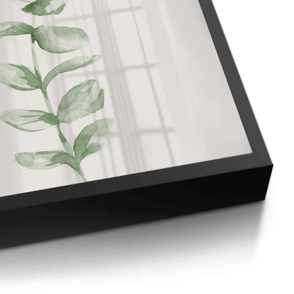 Soft Green Watercolor Leaf - Fine Art