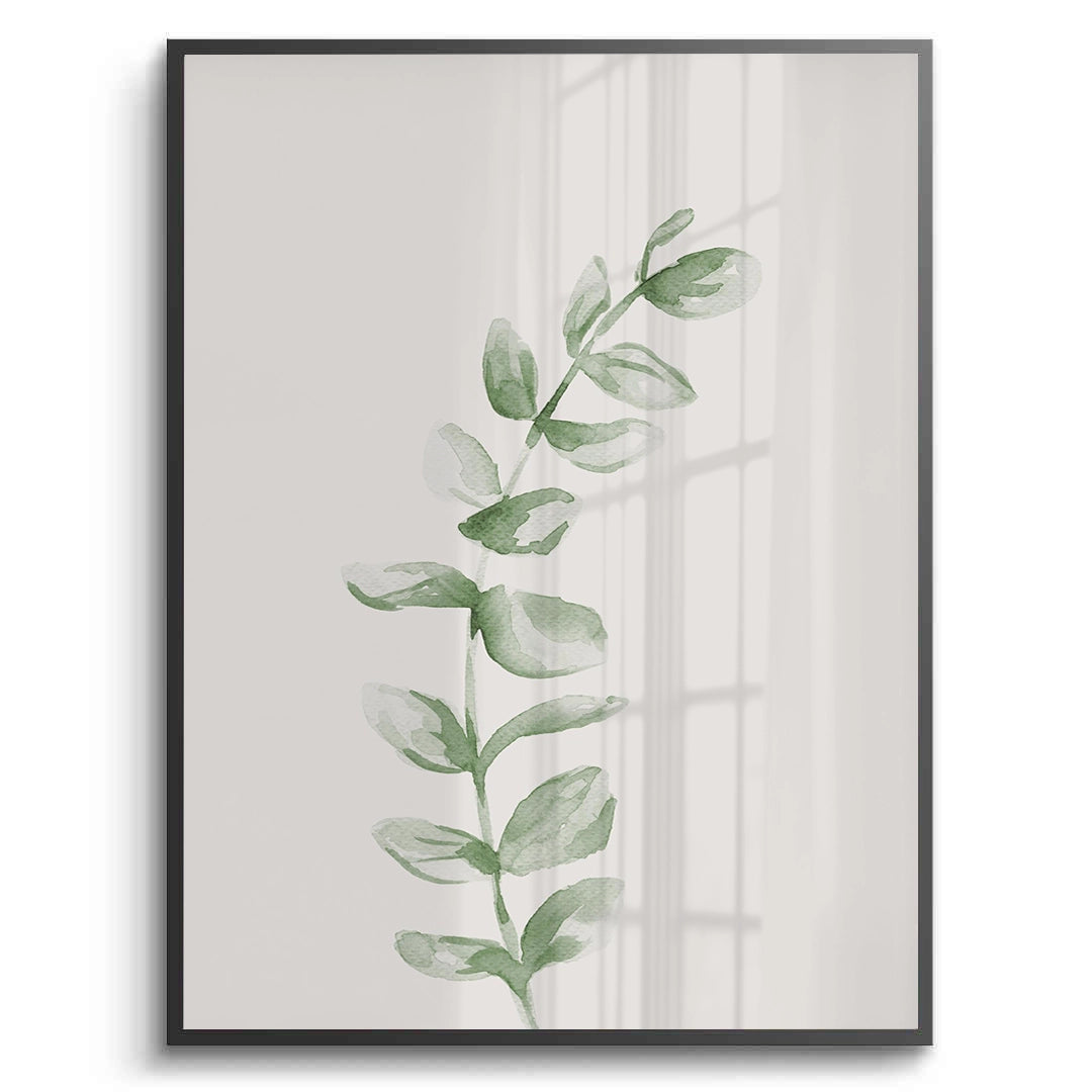 2Soft Green Watercolor Leaf - Fine Art