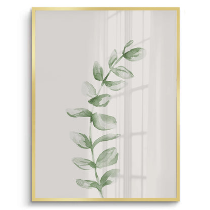 Soft Green Watercolor Leaf - Fine Art