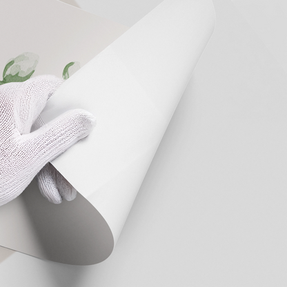 Soft Green Watercolor Leaf - Poster