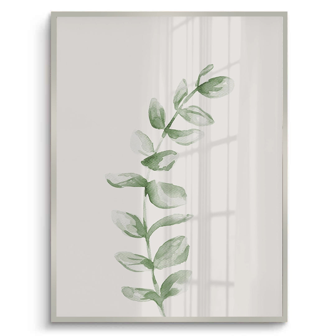 2Soft Green Watercolor Leaf - Fine Art