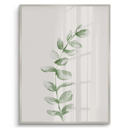 Soft Green Watercolor Leaf - Fine Art