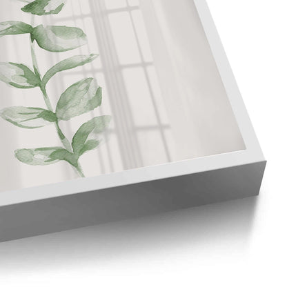 Soft Green Watercolor Leaf - Fine Art