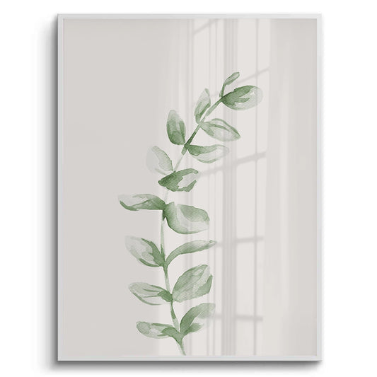 Soft Green Watercolor Leaf - Fine Art