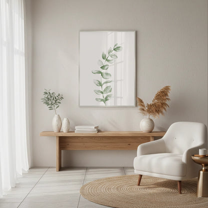 Soft Green Watercolor Leaf - Fine Art