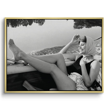 Sophia Loren Vintage Boat - Canvas