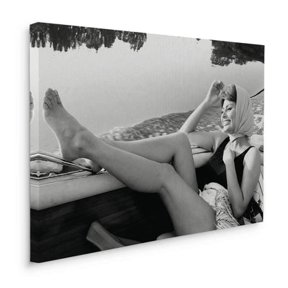 Sophia Loren Vintage Boat - Canvas