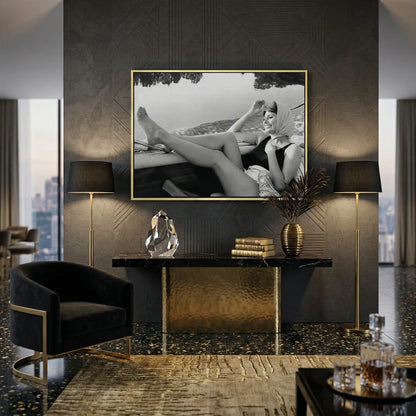 Sophia Loren Vintage Boat - Canvas