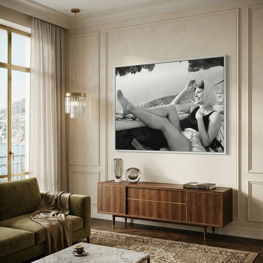 Sophia Loren Vintage Boat - Fine Art