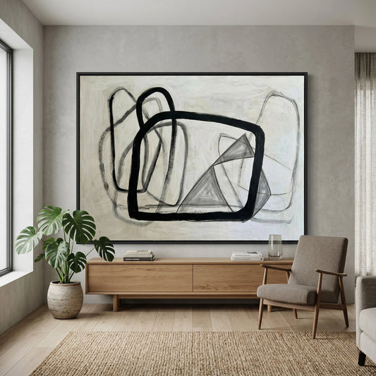 Modern Static Motion artwork featuring movement-inspired patterns for luxury UAE interiors