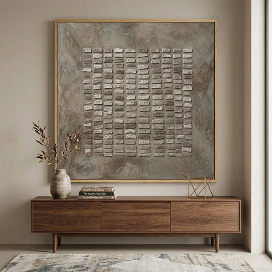 Natural Stone Effect Abstract Artwork Minimalist Aesthetic UAE