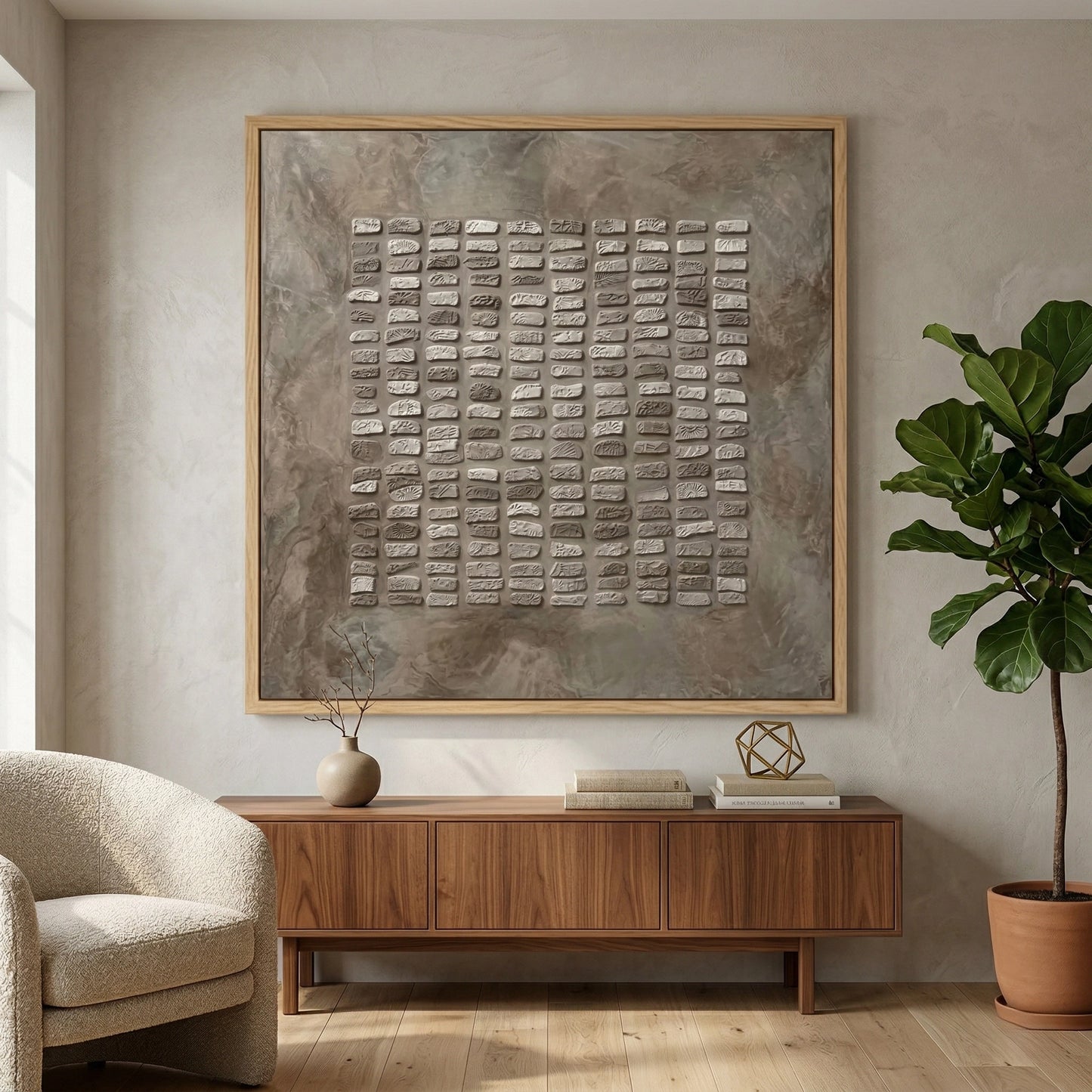 2Earthy Stone Mosaic Wall Decor for Luxury Abu Dhabi Apartments