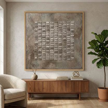 Earthy Stone Mosaic Wall Decor for Luxury Abu Dhabi Apartments