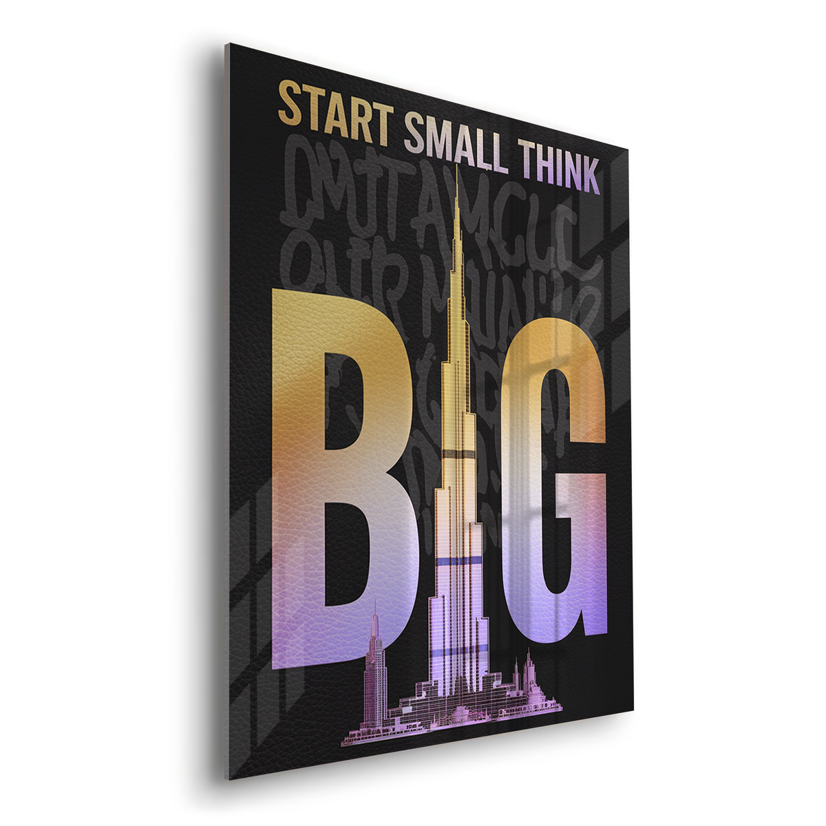 Strat Small think Big - Acrylic - Jasmineart.ae