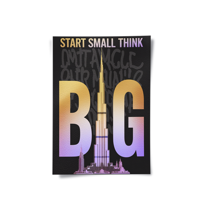 Strat Small think Big - Poster
