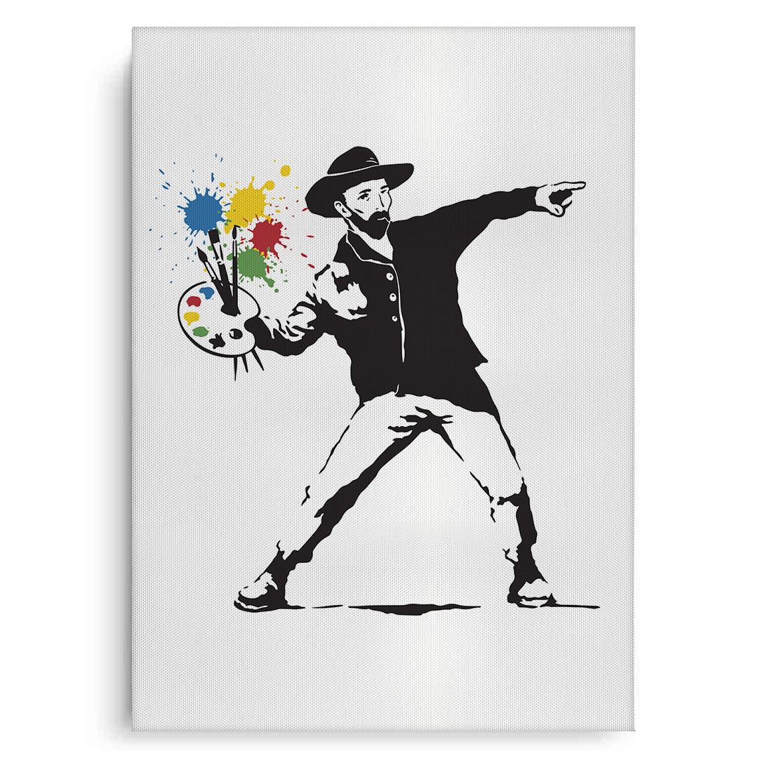 2Street Art Style Van Gogh Palette - Canvas