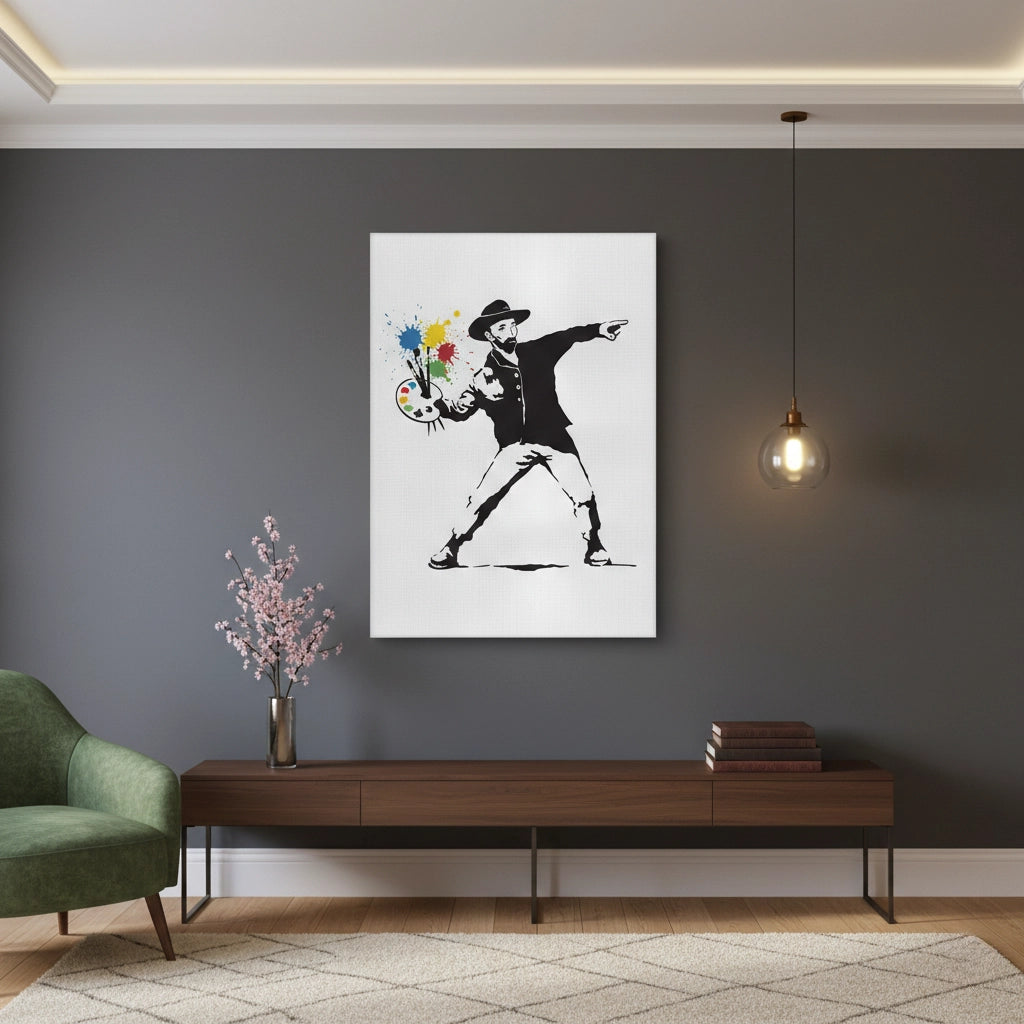 Street Art Style Van Gogh Palette - Canvas