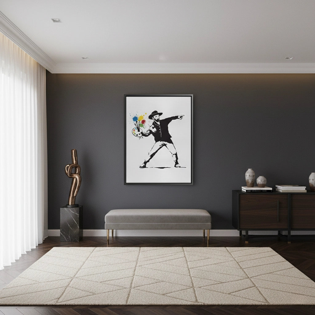 2Street Art Style Van Gogh Palette - Canvas