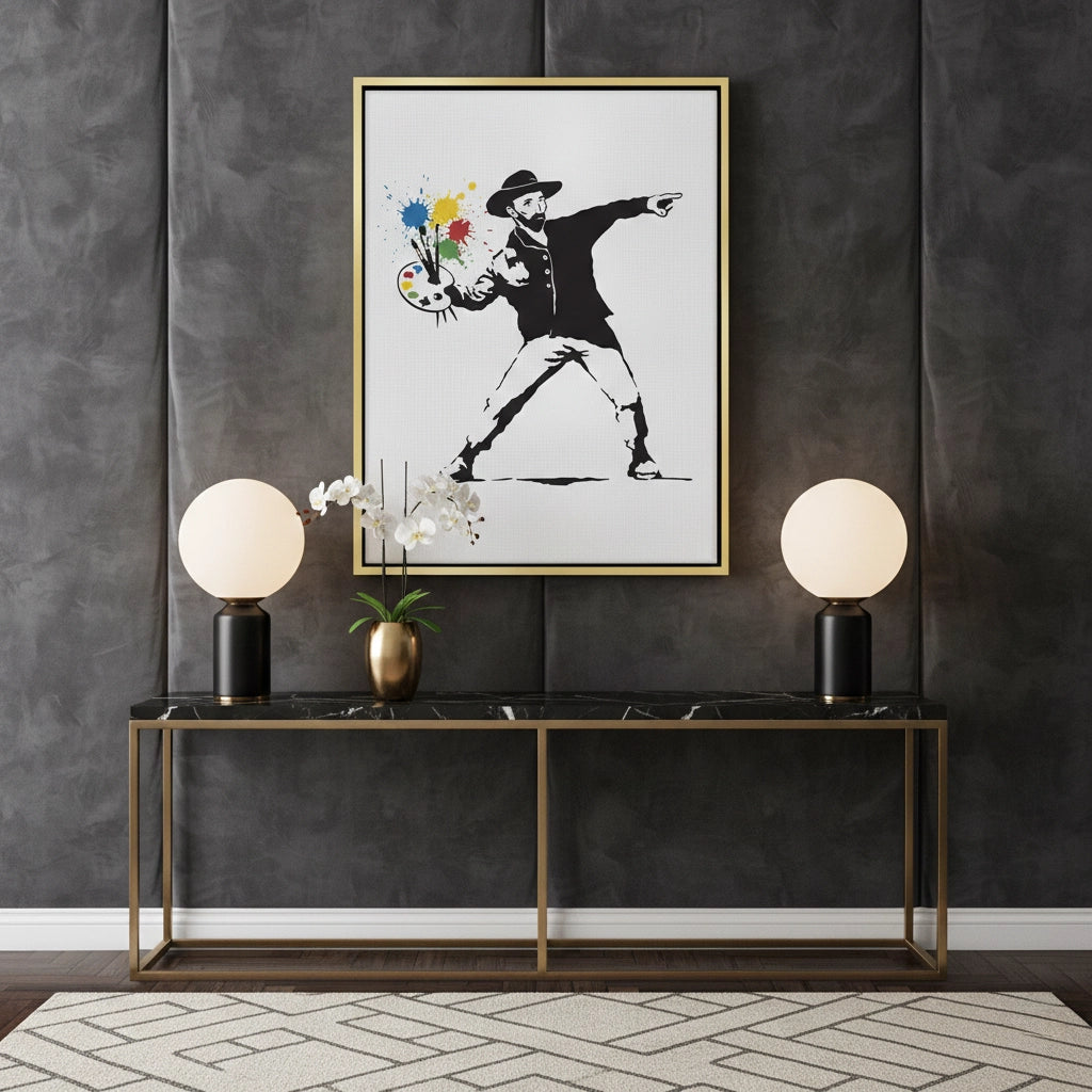 2Street Art Style Van Gogh Palette - Canvas