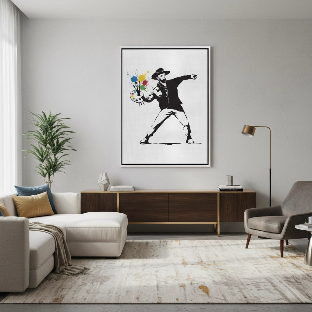 2Street Art Style Van Gogh Palette - Canvas