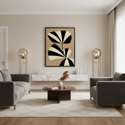 Striped Leaf - Canvas